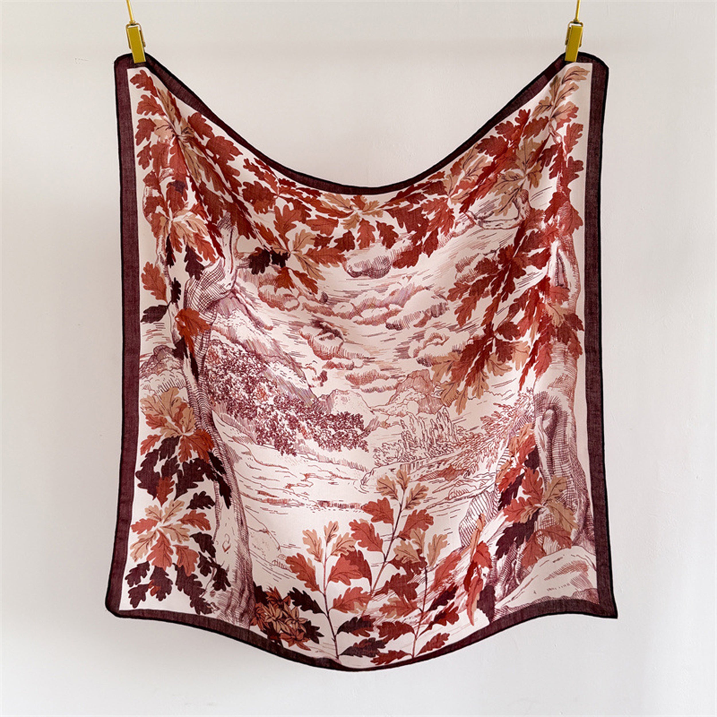 Anna-Kaci Women's Landscape Floral Square Scarf Large Lightweight Neck Hair Shawl Wrap 35 Inch