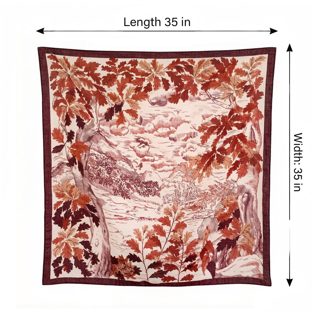 Anna-Kaci Women's Landscape Floral Square Scarf Large Lightweight Neck Hair Shawl Wrap 35 Inch