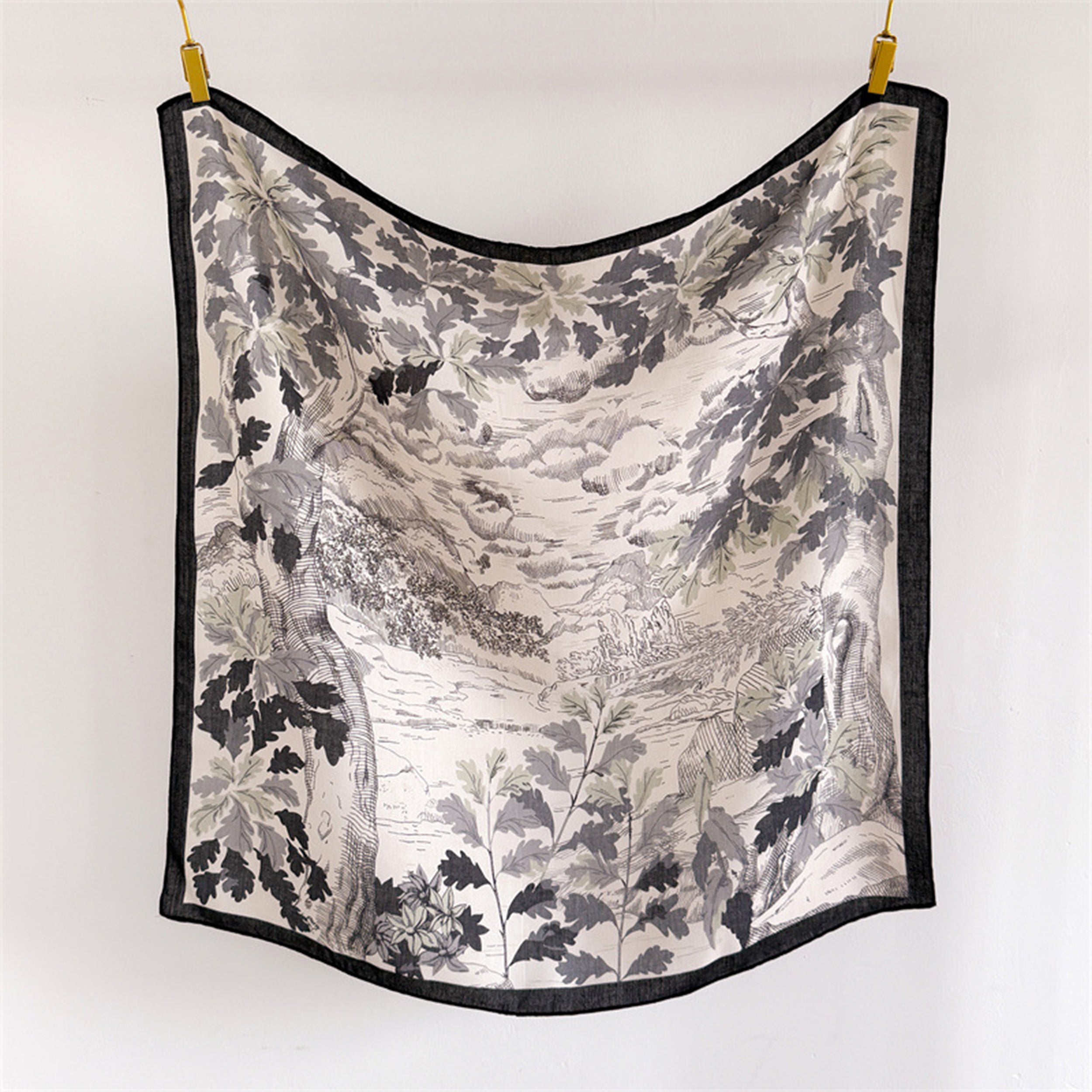 Anna-Kaci Women's Landscape Floral Square Scarf Large Lightweight Neck Hair Shawl Wrap 35 Inch
