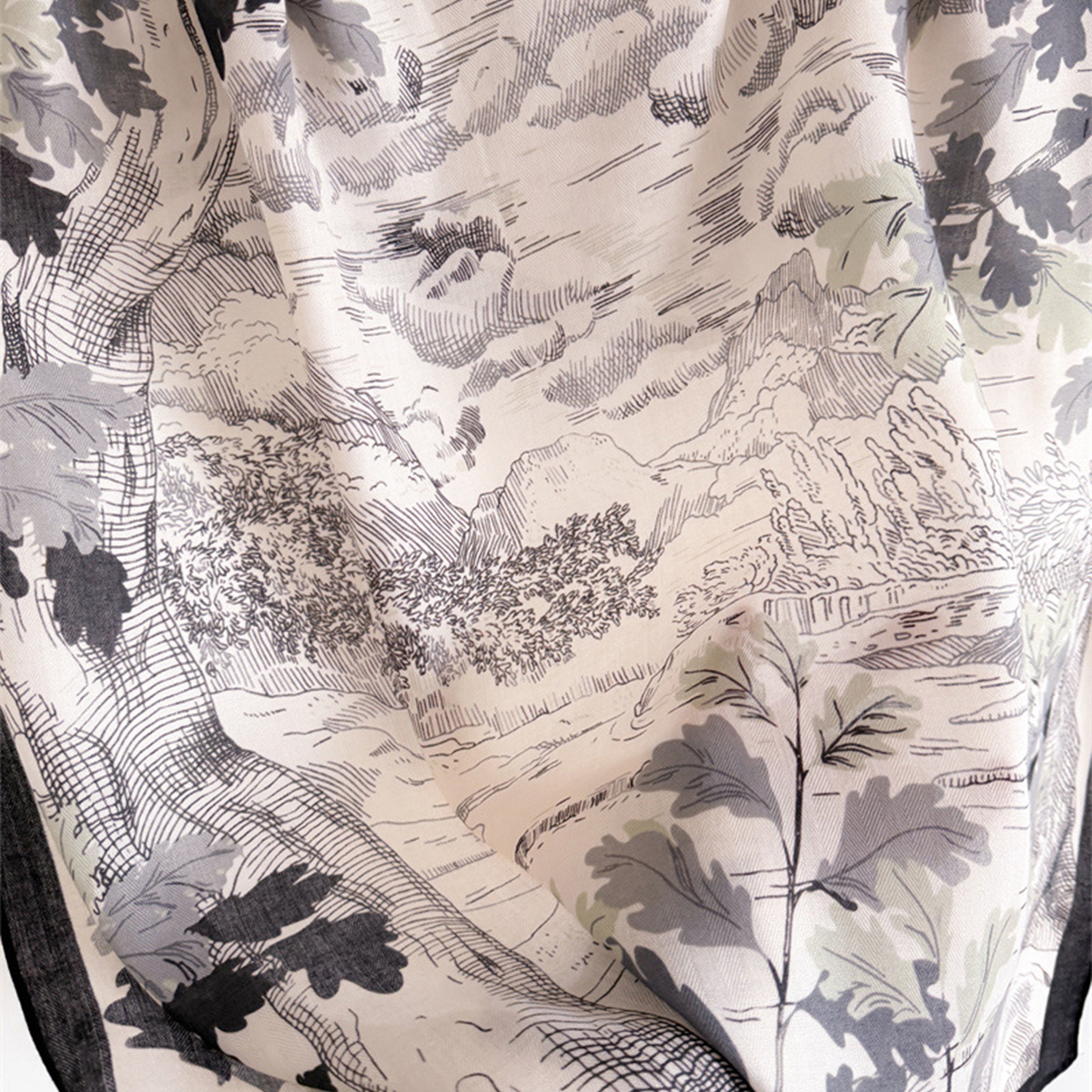 Anna-Kaci Women's Landscape Floral Square Scarf Large Lightweight Neck Hair Shawl Wrap 35 Inch