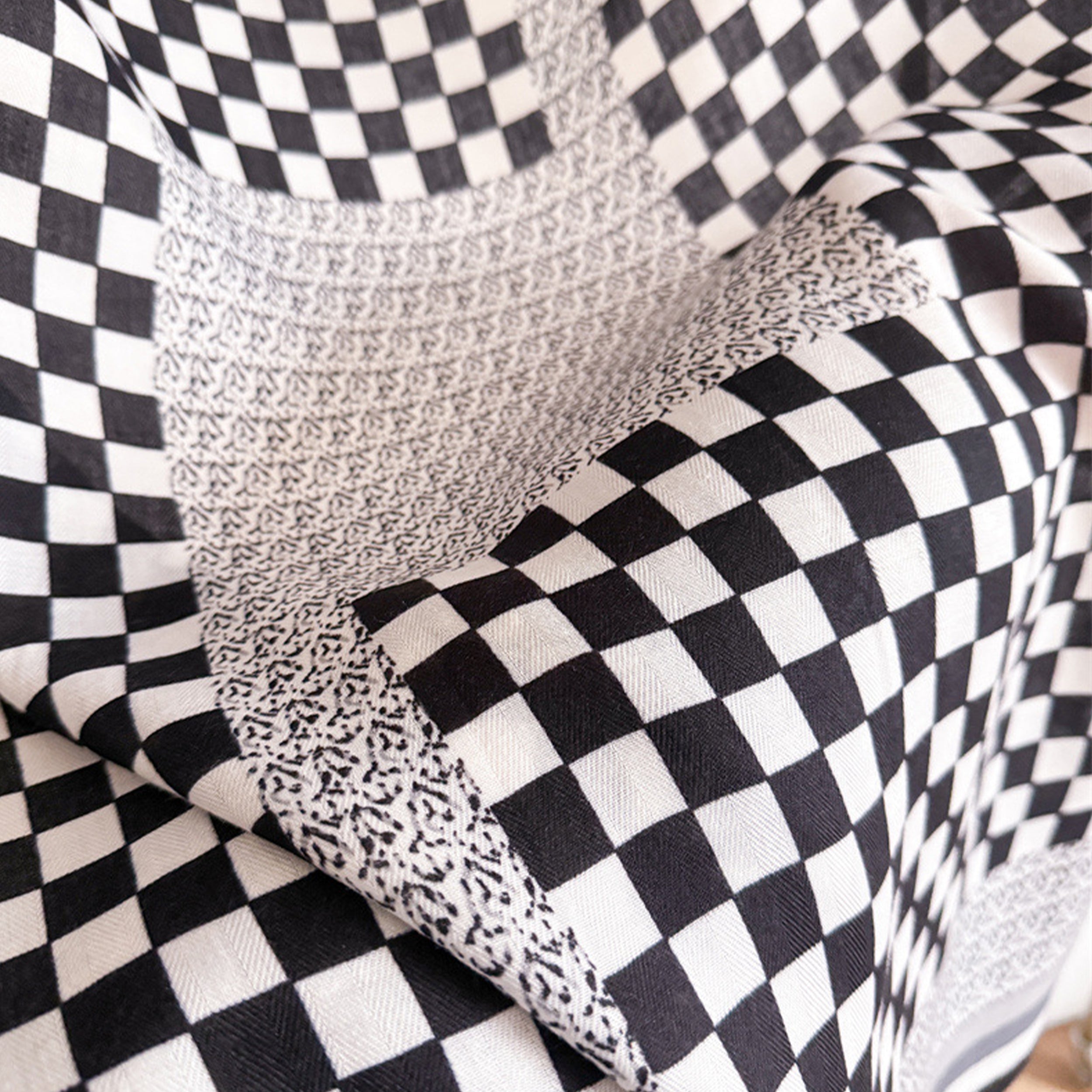 Anna-Kaci Women's Checkered Large Square Scarf Lightweight Head Neck Hair Wrap 35 Inch