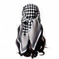 Anna-Kaci Women's Checkered Large Square Scarf Lightweight Head Neck Hair Wrap 35 Inch