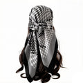 Anna-Kaci Women's Houndstooth Large Square Scarf Lightweight Head Neck Hair Wrap 35 Inch