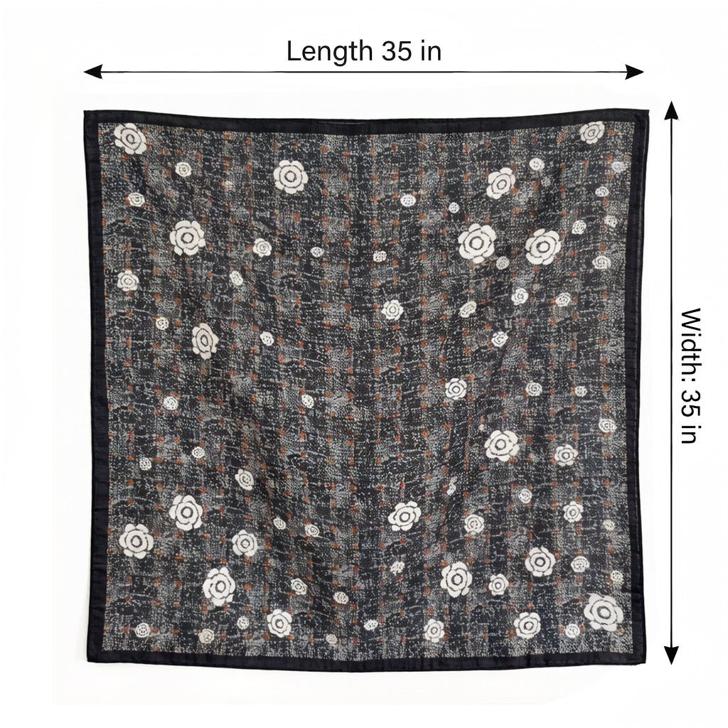 Anna-Kaci Women's Floral Large Square Scarf Lightweight Head Neck Hair Wrap Shawl 35 Inch