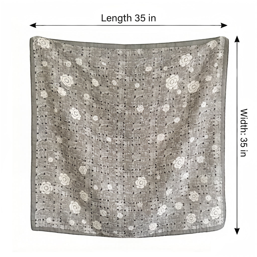 Anna-Kaci Women's Floral Large Square Scarf Lightweight Head Neck Hair Wrap Shawl 35 Inch