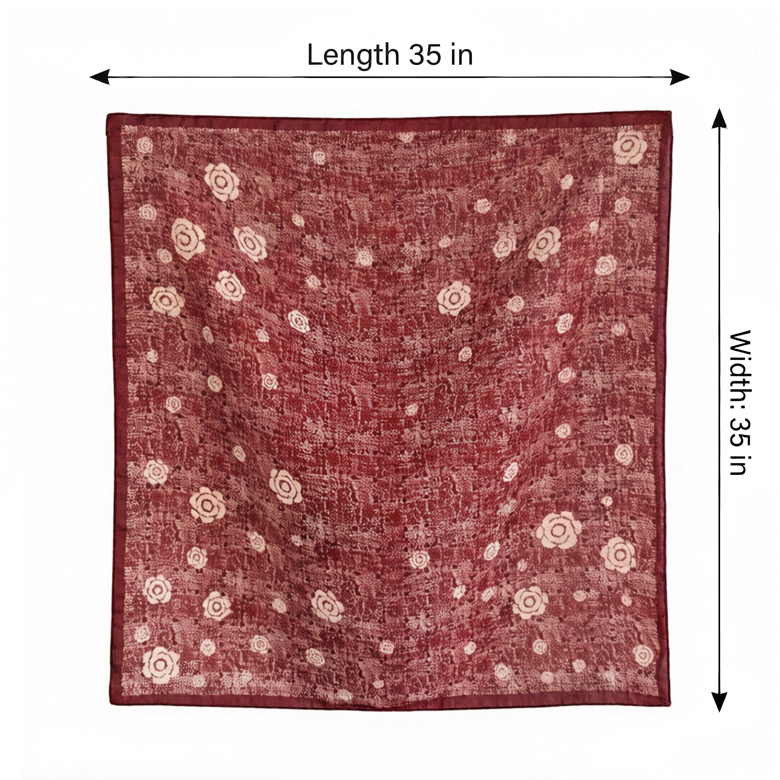 Anna-Kaci Women's Floral Large Square Scarf Lightweight Head Neck Hair Wrap Shawl 35 Inch