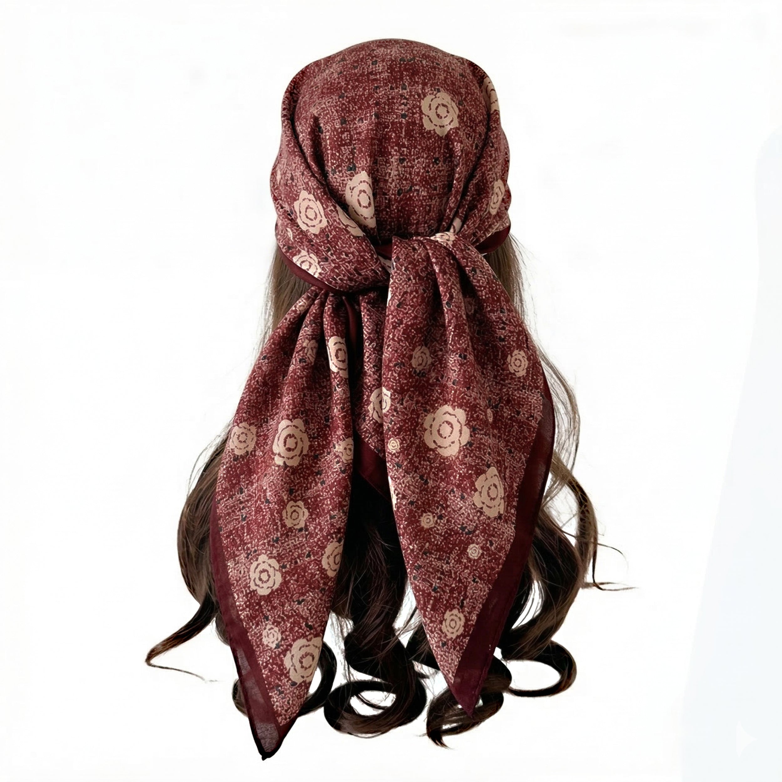 Anna-Kaci Women's Floral Large Square Scarf Lightweight Head Neck Hair Wrap Shawl 35 Inch