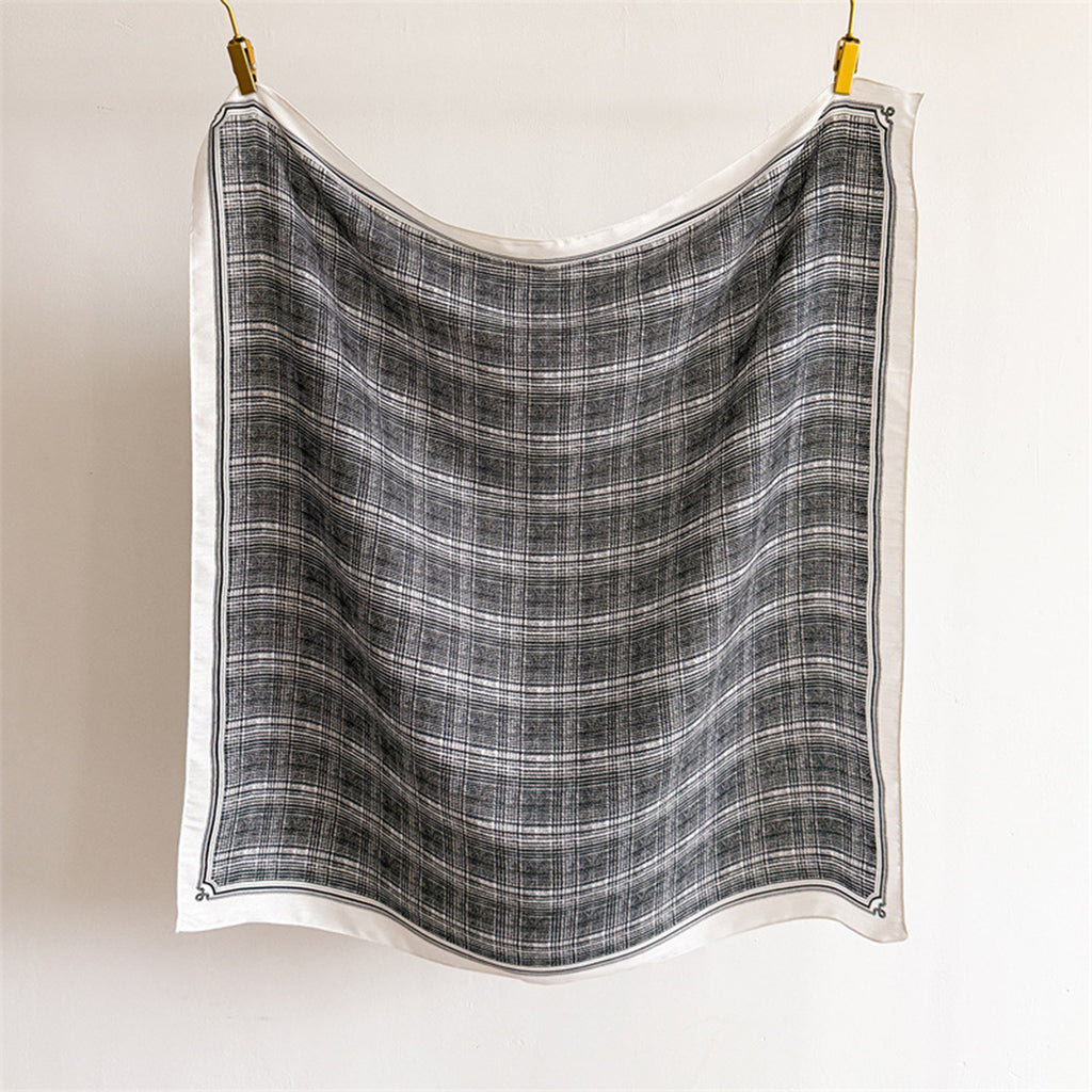Anna-Kaci Women's Plaid Large Square Scarf Lightweight Head Neck Hair Wrap Shawl 35 Inch
