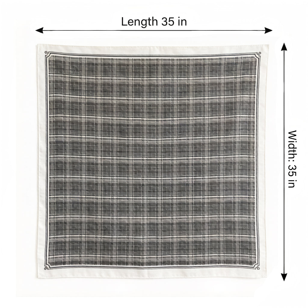 Anna-Kaci Women's Plaid Large Square Scarf Lightweight Head Neck Hair Wrap Shawl 35 Inch