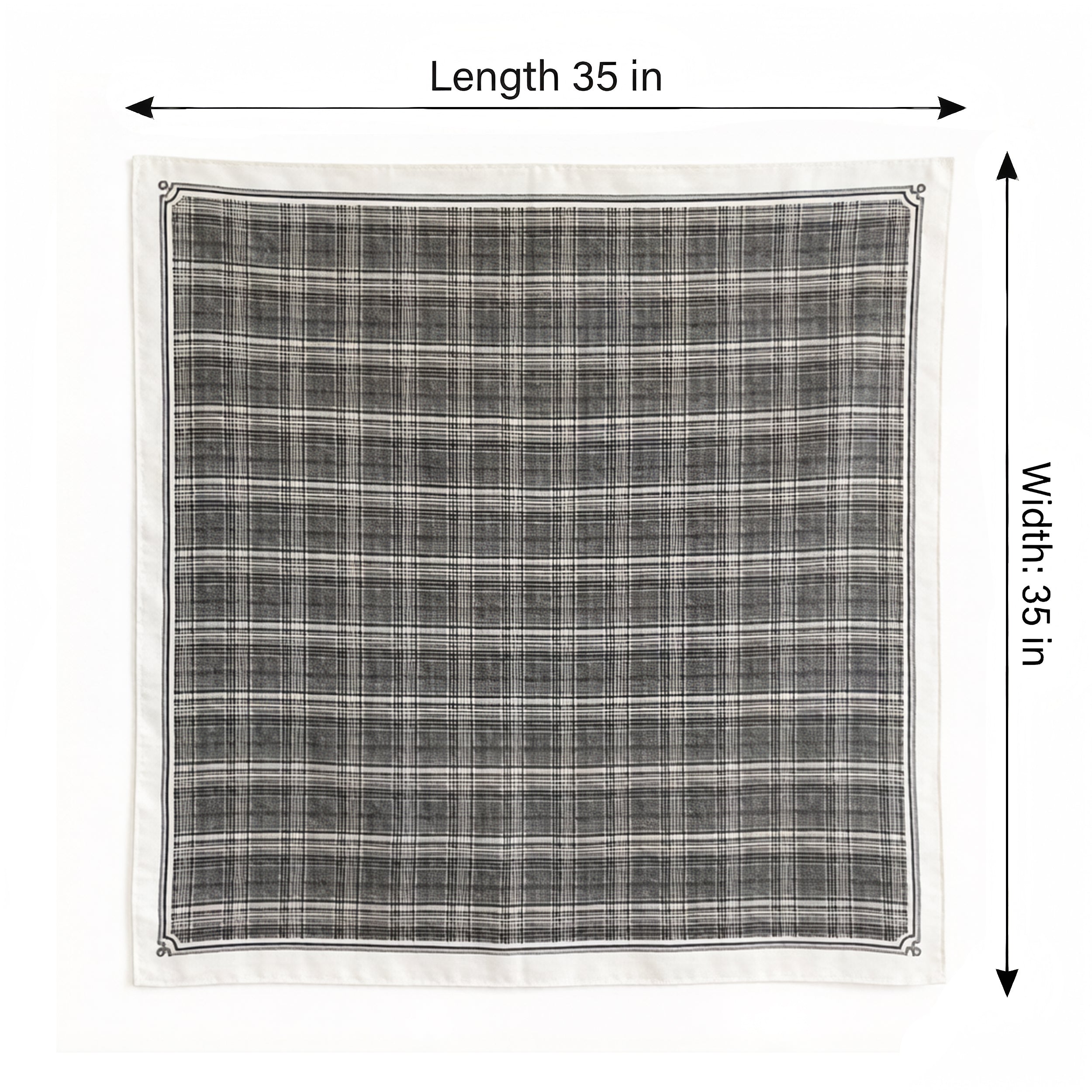 Anna-Kaci Women's Plaid Large Square Scarf Lightweight Head Neck Hair Wrap Shawl 35 Inch