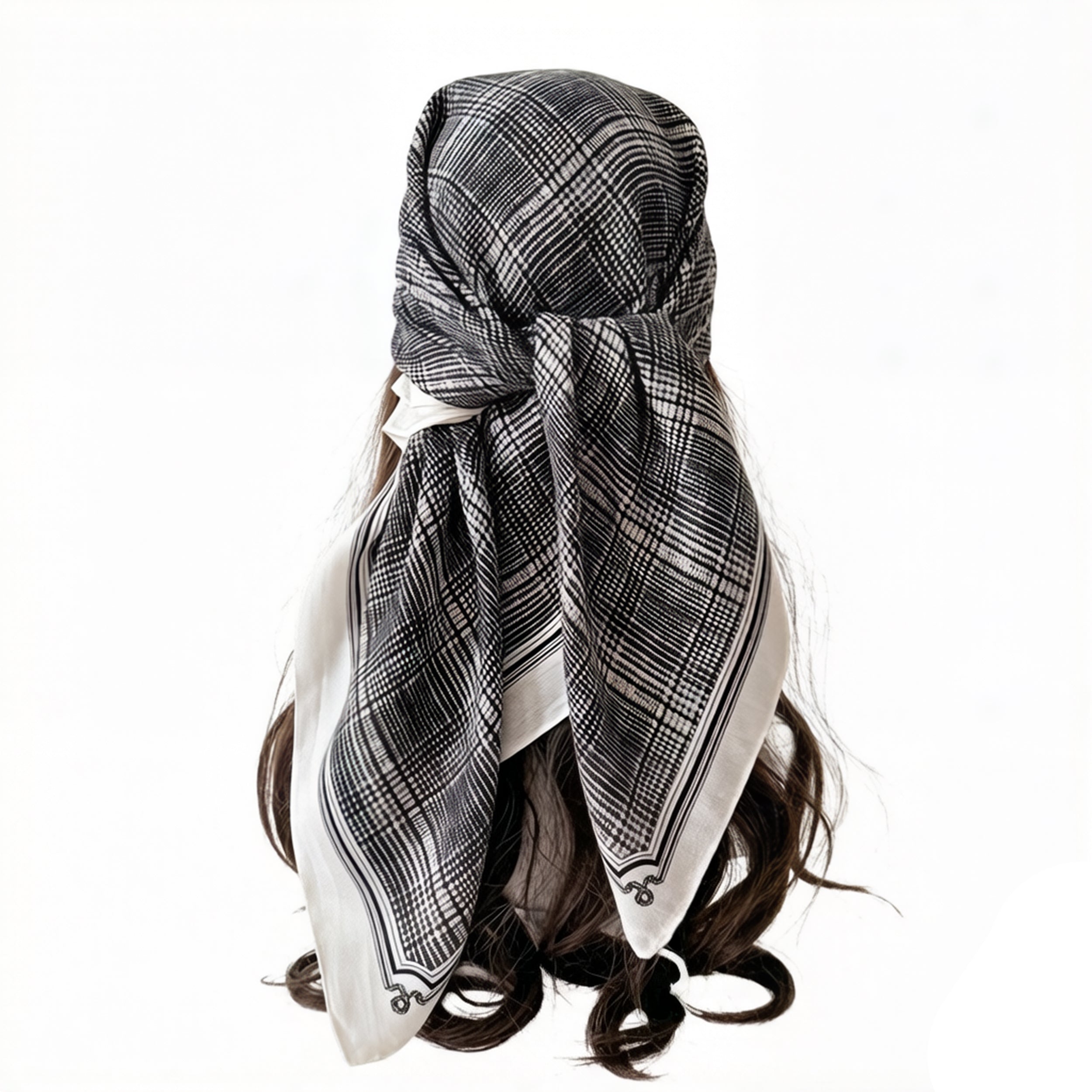Anna-Kaci Women's Plaid Large Square Scarf Lightweight Head Neck Hair Wrap Shawl 35 Inch