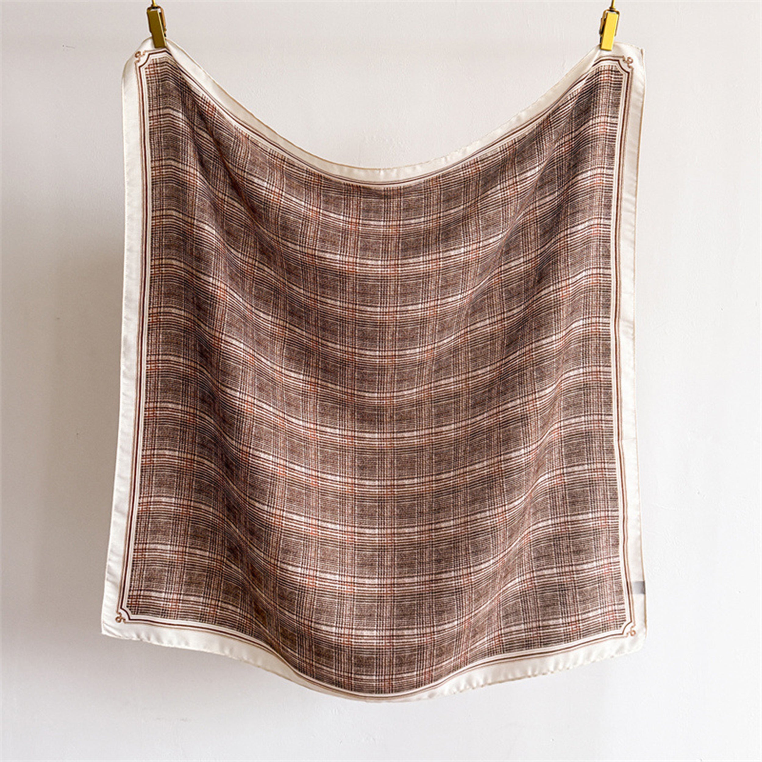 Anna-Kaci Women's Plaid Large Square Scarf Lightweight Head Neck Hair Wrap Shawl 35 Inch