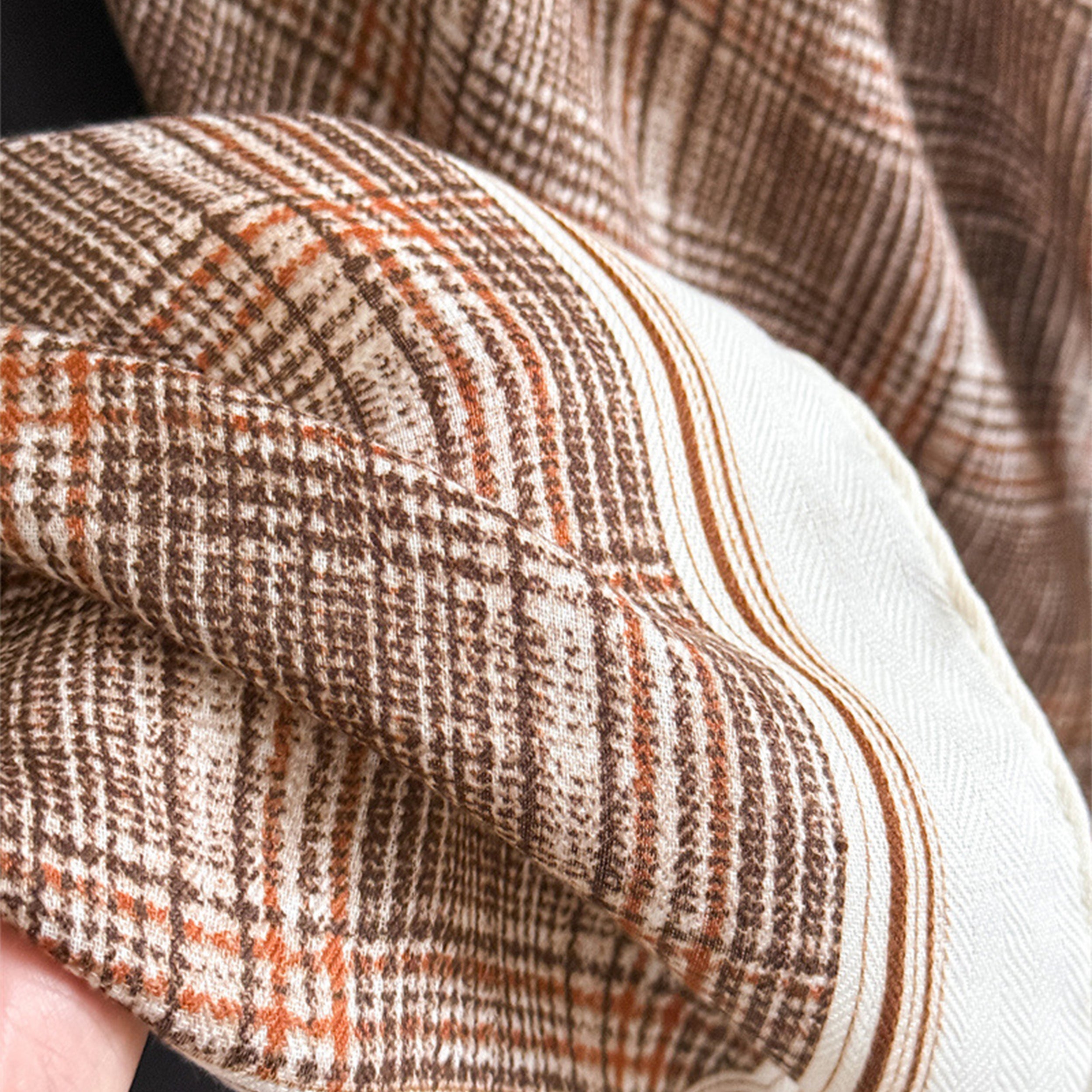 Anna-Kaci Women's Plaid Large Square Scarf Lightweight Head Neck Hair Wrap Shawl 35 Inch