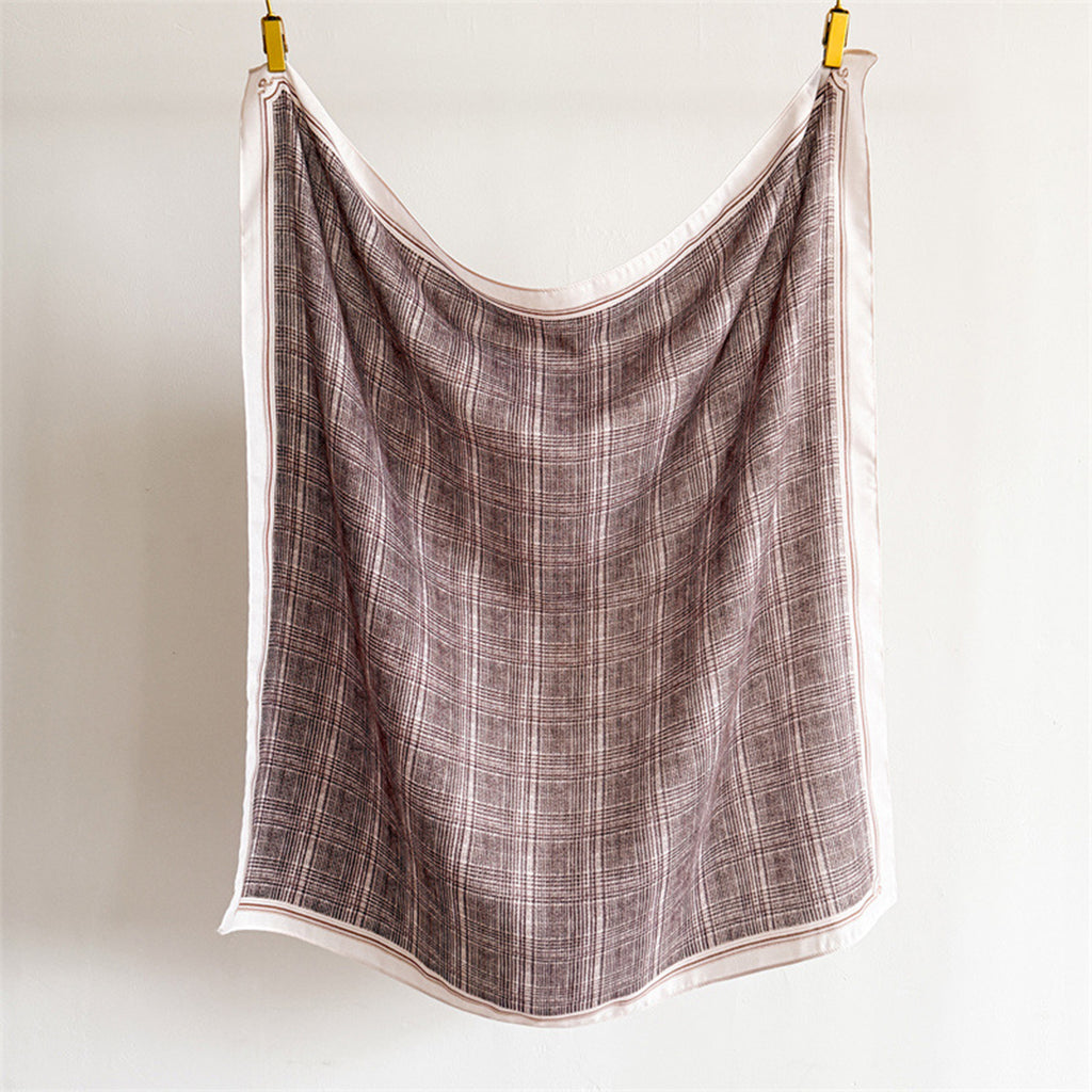 Anna-Kaci Women's Plaid Large Square Scarf Lightweight Head Neck Hair Wrap Shawl 35 Inch