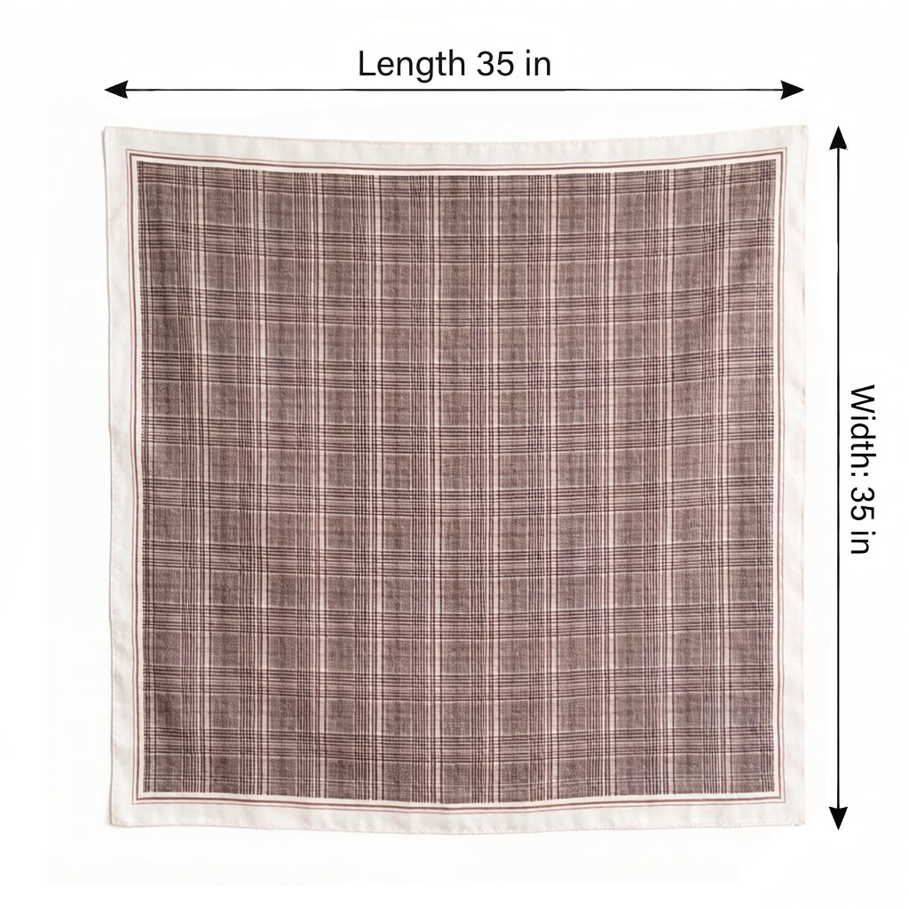 Anna-Kaci Women's Plaid Large Square Scarf Lightweight Head Neck Hair Wrap Shawl 35 Inch