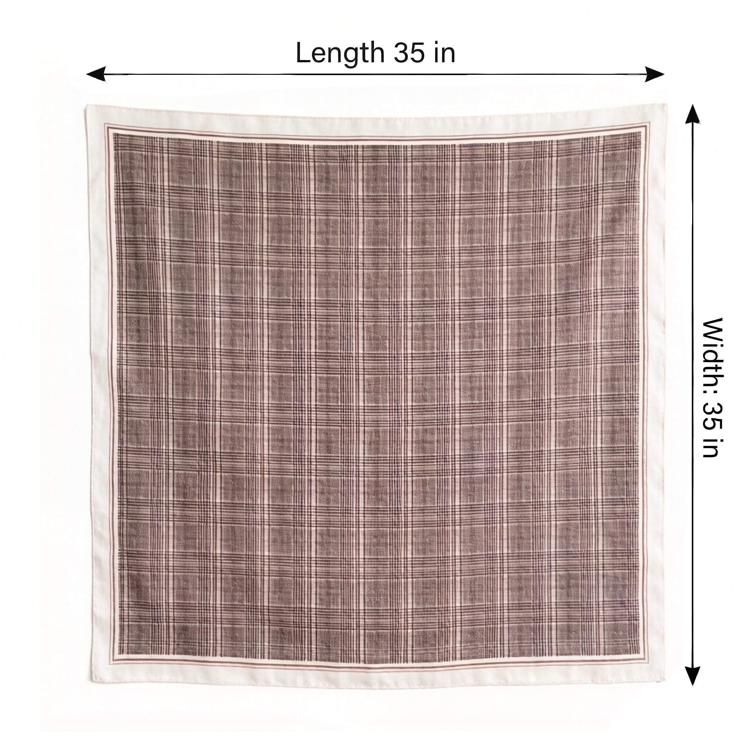 Anna-Kaci Women's Plaid Large Square Scarf Lightweight Head Neck Hair Wrap Shawl 35 Inch