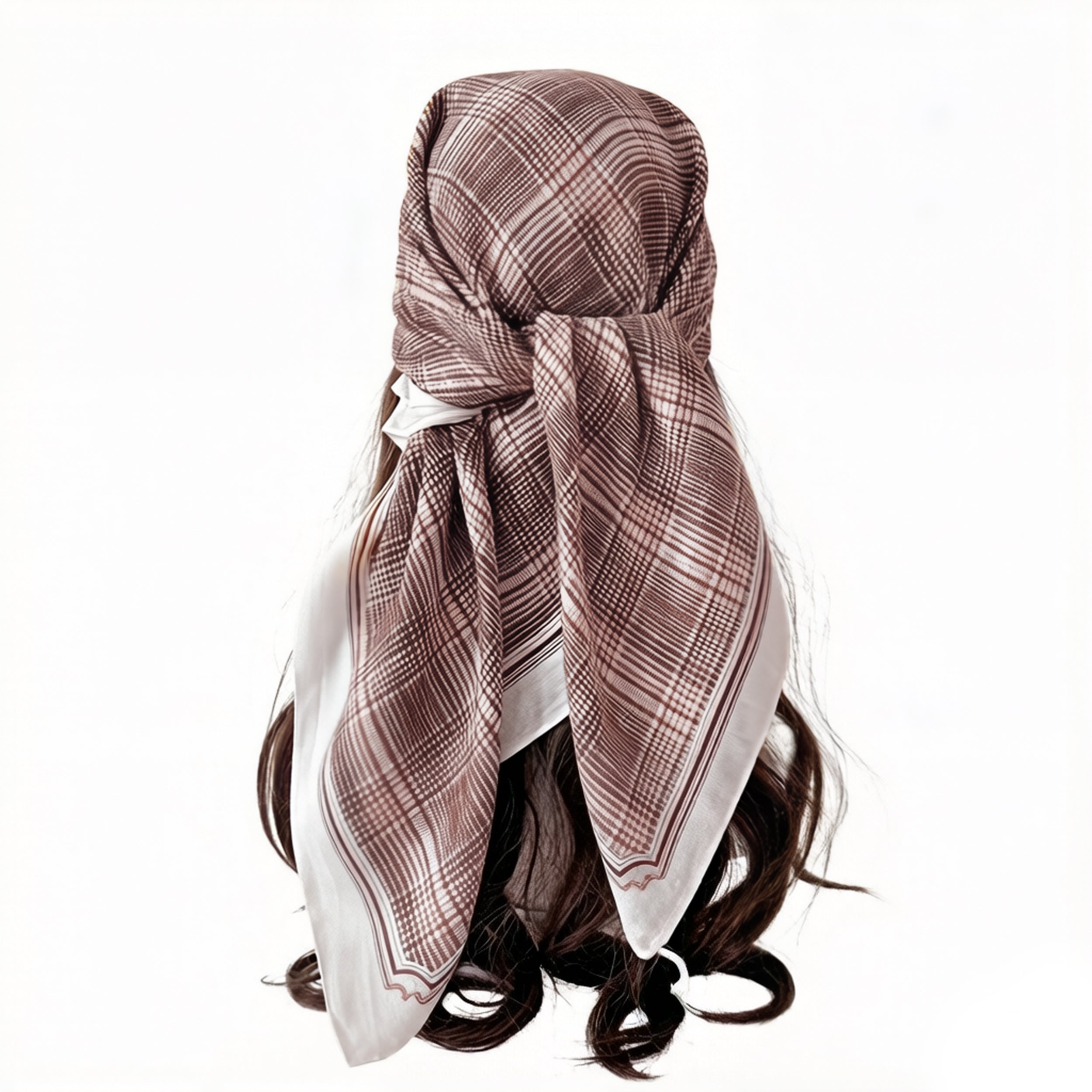 Anna-Kaci Women's Plaid Large Square Scarf Lightweight Head Neck Hair Wrap Shawl 35 Inch