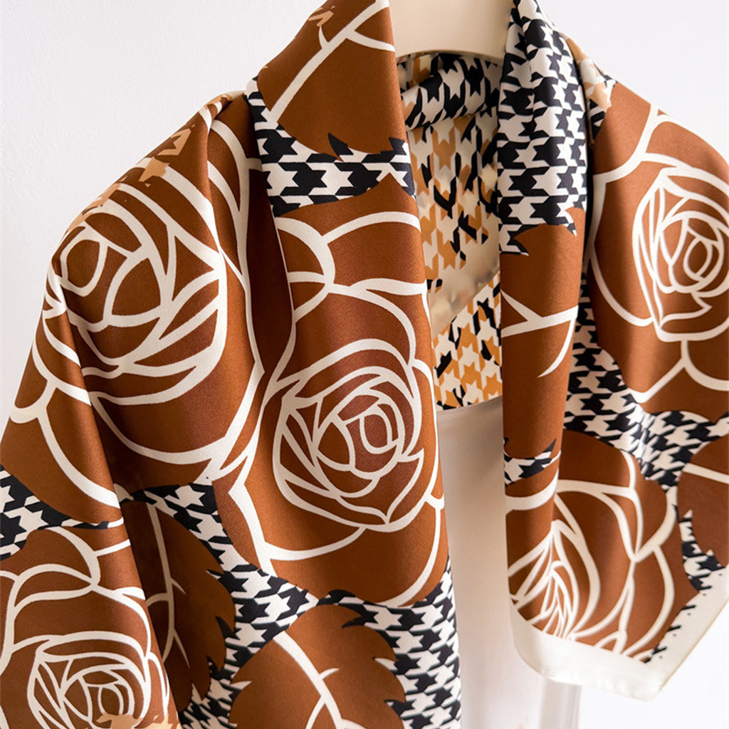 Anna-Kaci Women's Floral Large Square Scarf Lightweight Head Neck Hair Wrap Shawl 35 Inch
