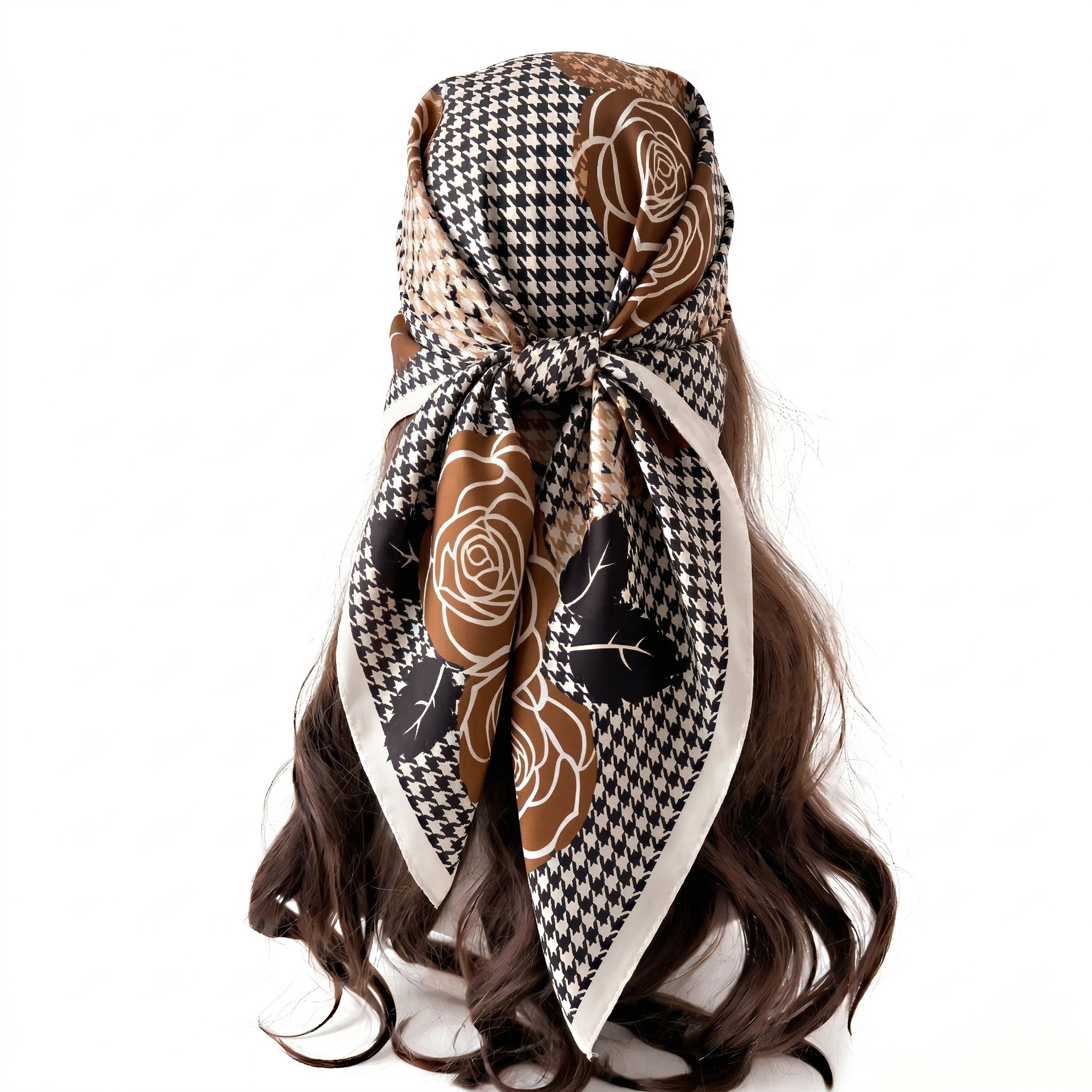 Anna-Kaci Women's Floral Large Square Scarf Lightweight Head Neck Hair Wrap Shawl 35 Inch