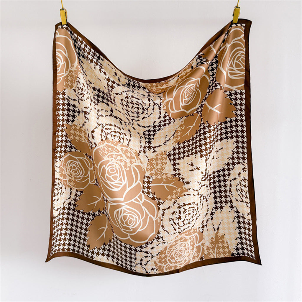 Anna-Kaci Women's Floral Large Square Scarf Lightweight Head Neck Hair Wrap Shawl 35 Inch