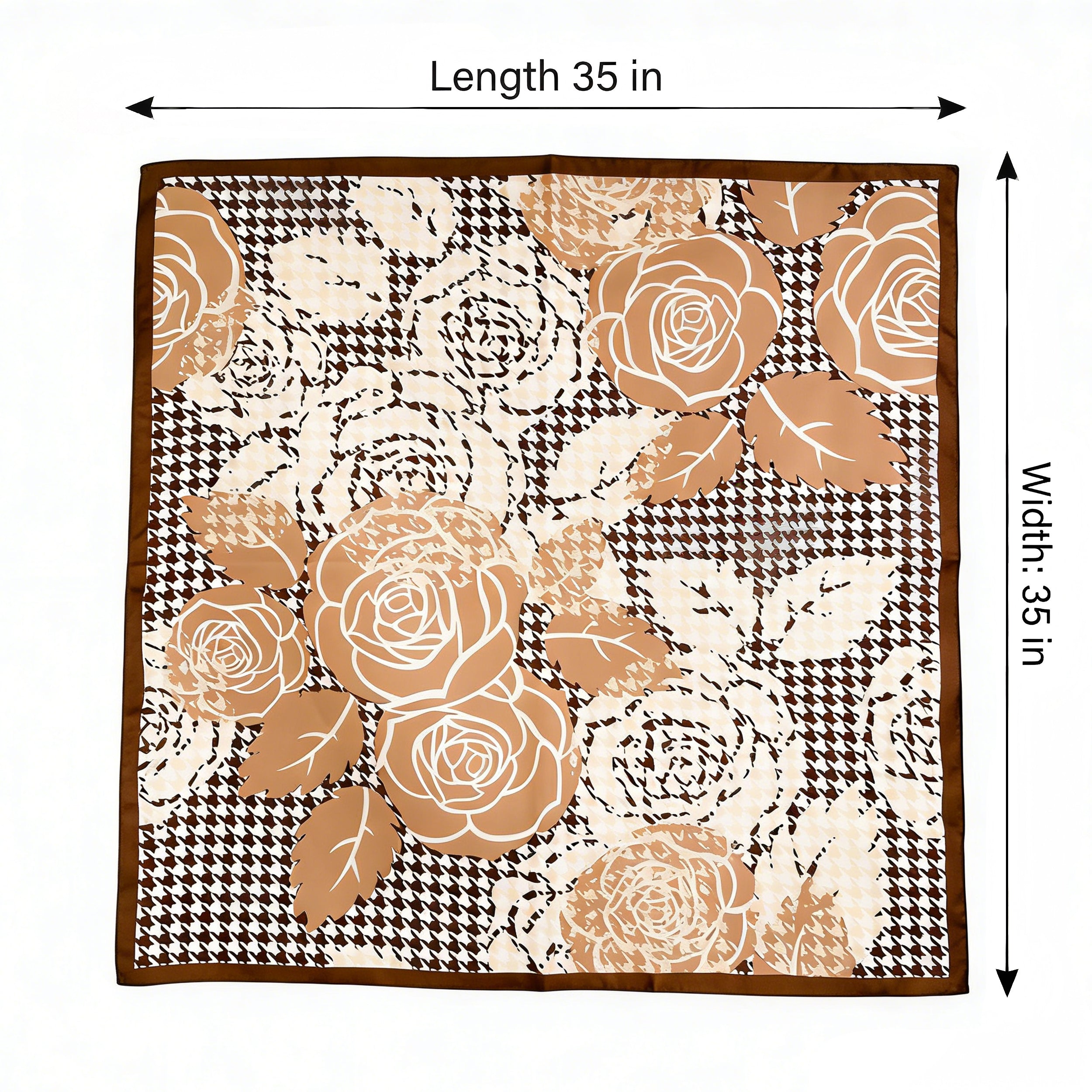 Anna-Kaci Women's Floral Large Square Scarf Lightweight Head Neck Hair Wrap Shawl 35 Inch