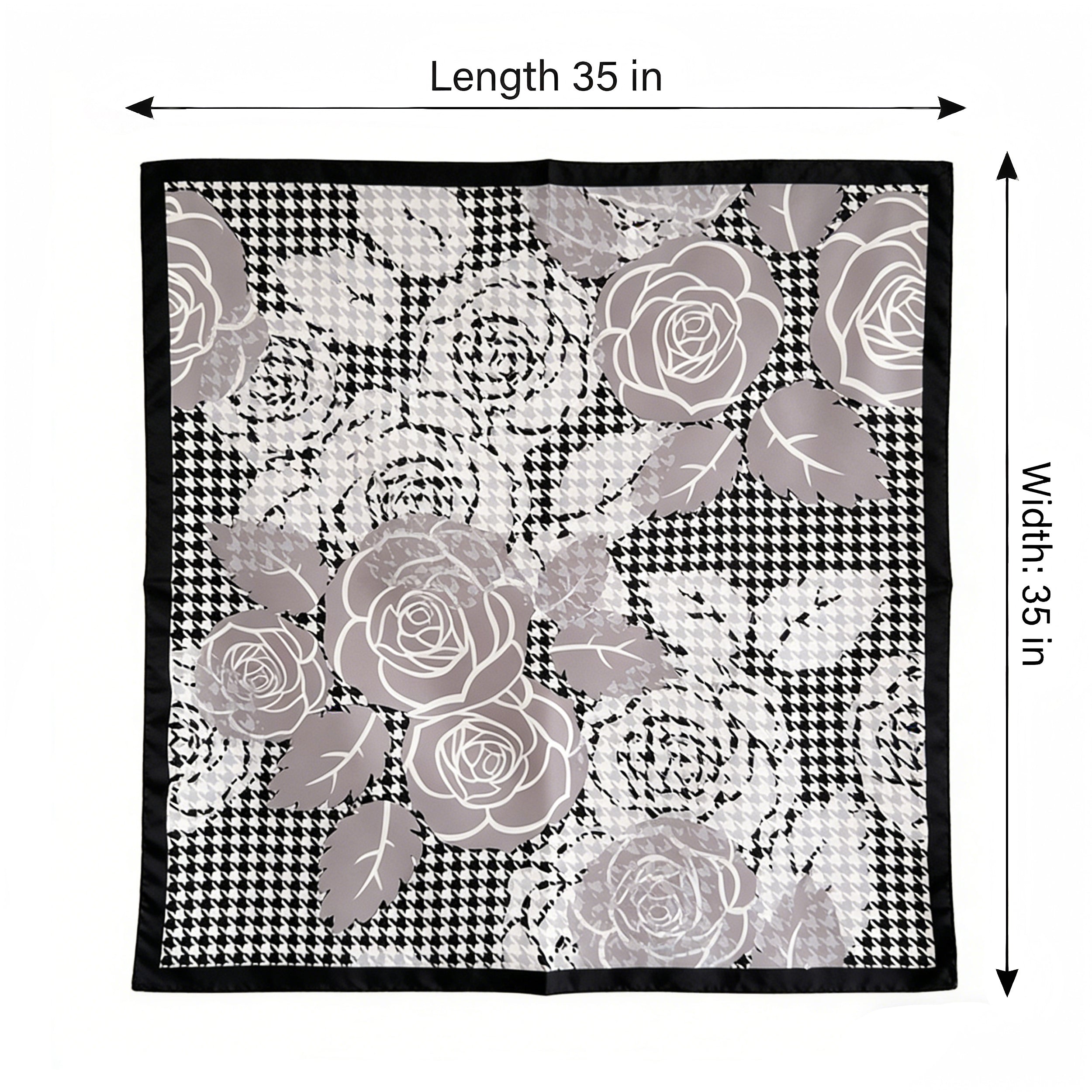 Anna-Kaci Women's Floral Large Square Scarf Lightweight Head Neck Hair Wrap Shawl 35 Inch