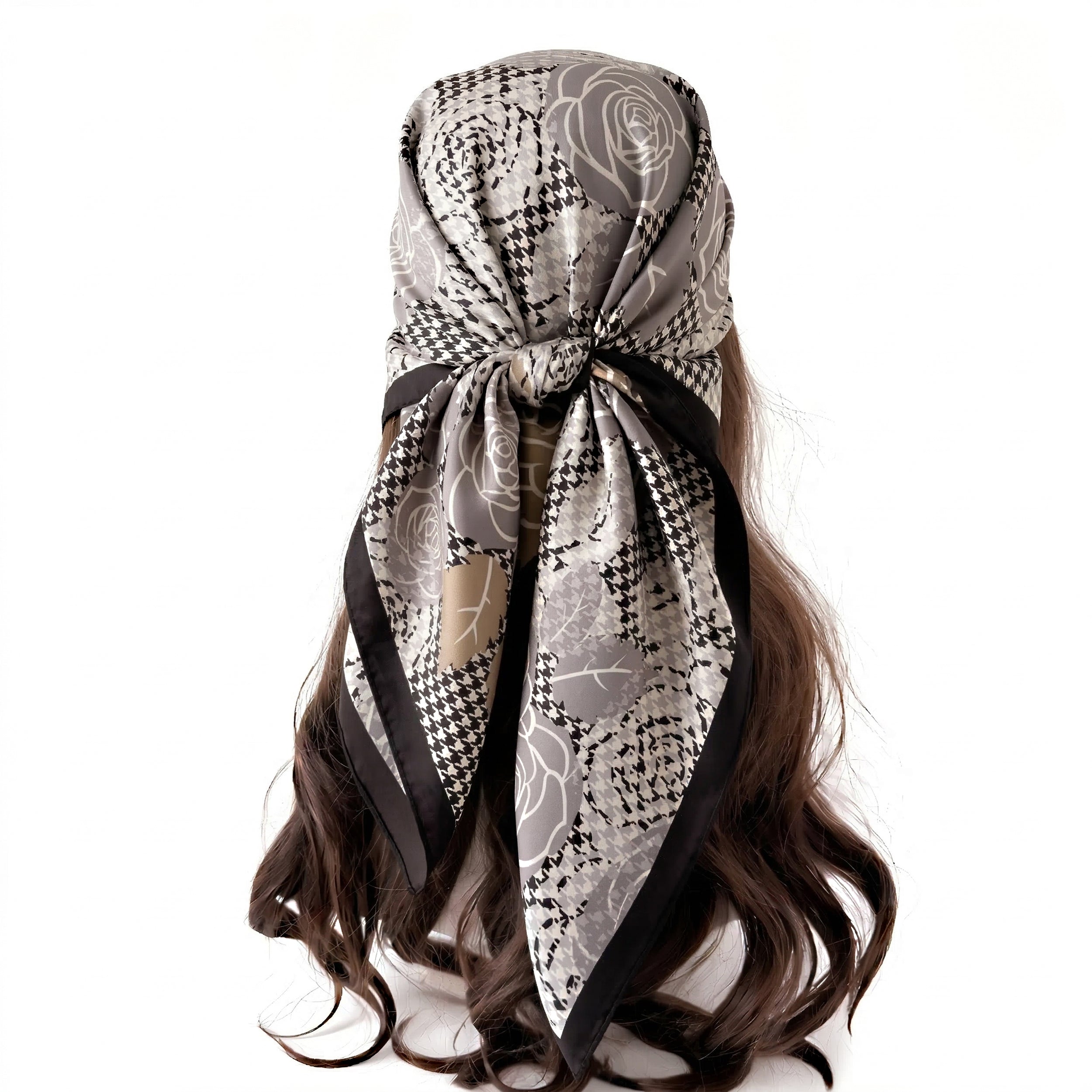 Anna-Kaci Women's Floral Large Square Scarf Lightweight Head Neck Hair Wrap Shawl 35 Inch