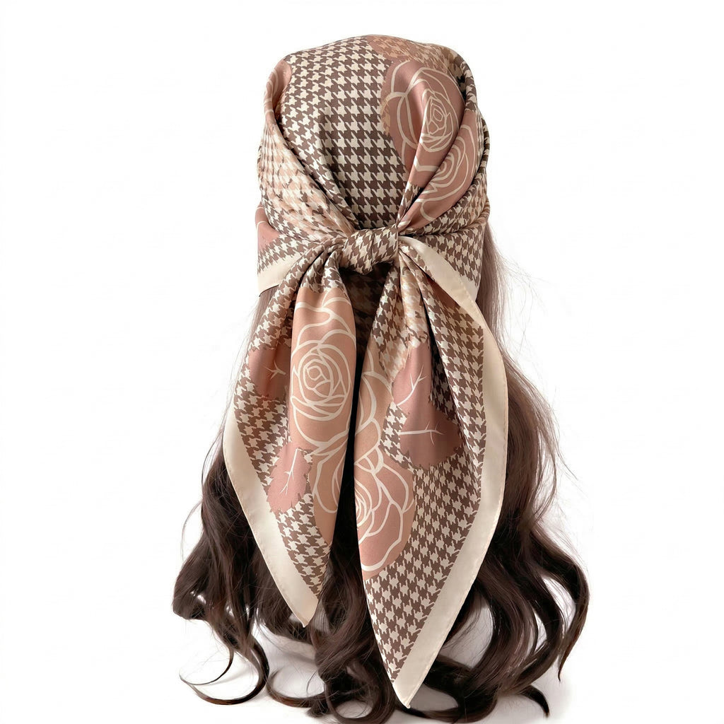 Anna-Kaci Women's Floral Large Square Scarf Lightweight Head Neck Hair Wrap Shawl 35 Inch