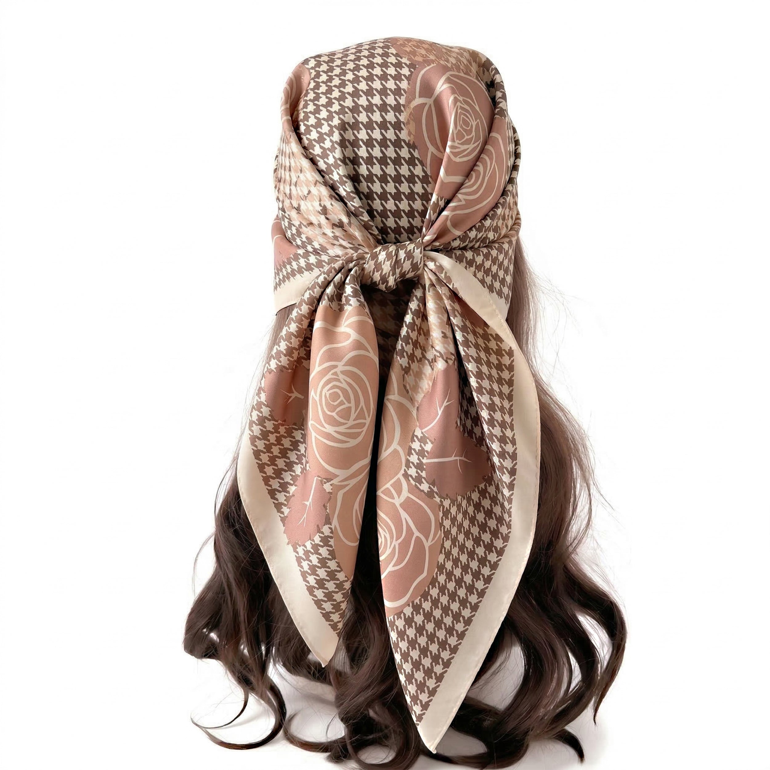 Anna-Kaci Women's Floral Large Square Scarf Lightweight Head Neck Hair Wrap Shawl 35 Inch