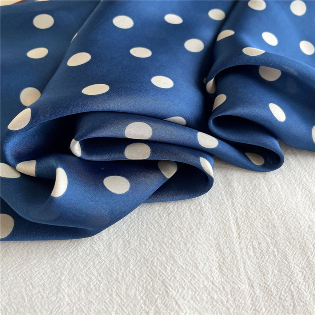 Anna-Kaci Polka Dot Square Satin Scarf Lightweight Hair Neck Fashion Accessory