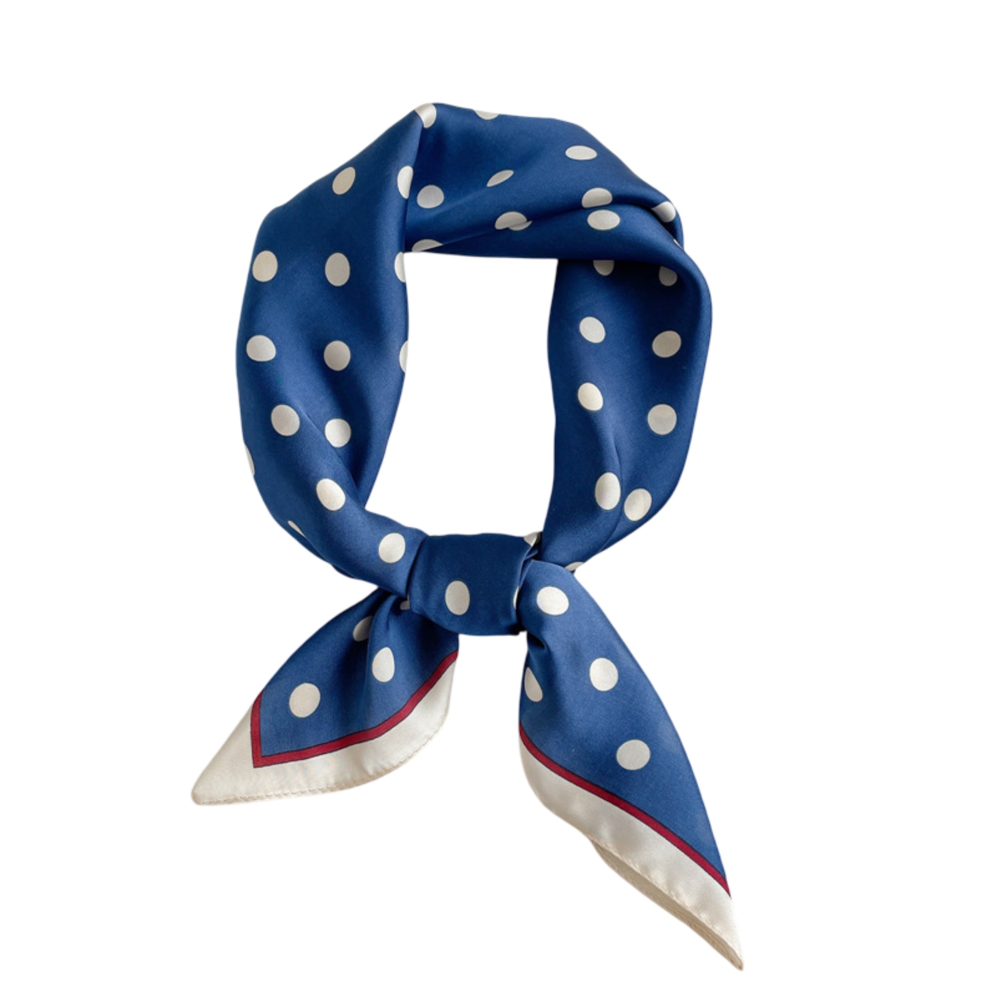 Anna-Kaci Polka Dot Square Satin Scarf Lightweight Hair Neck Fashion Accessory