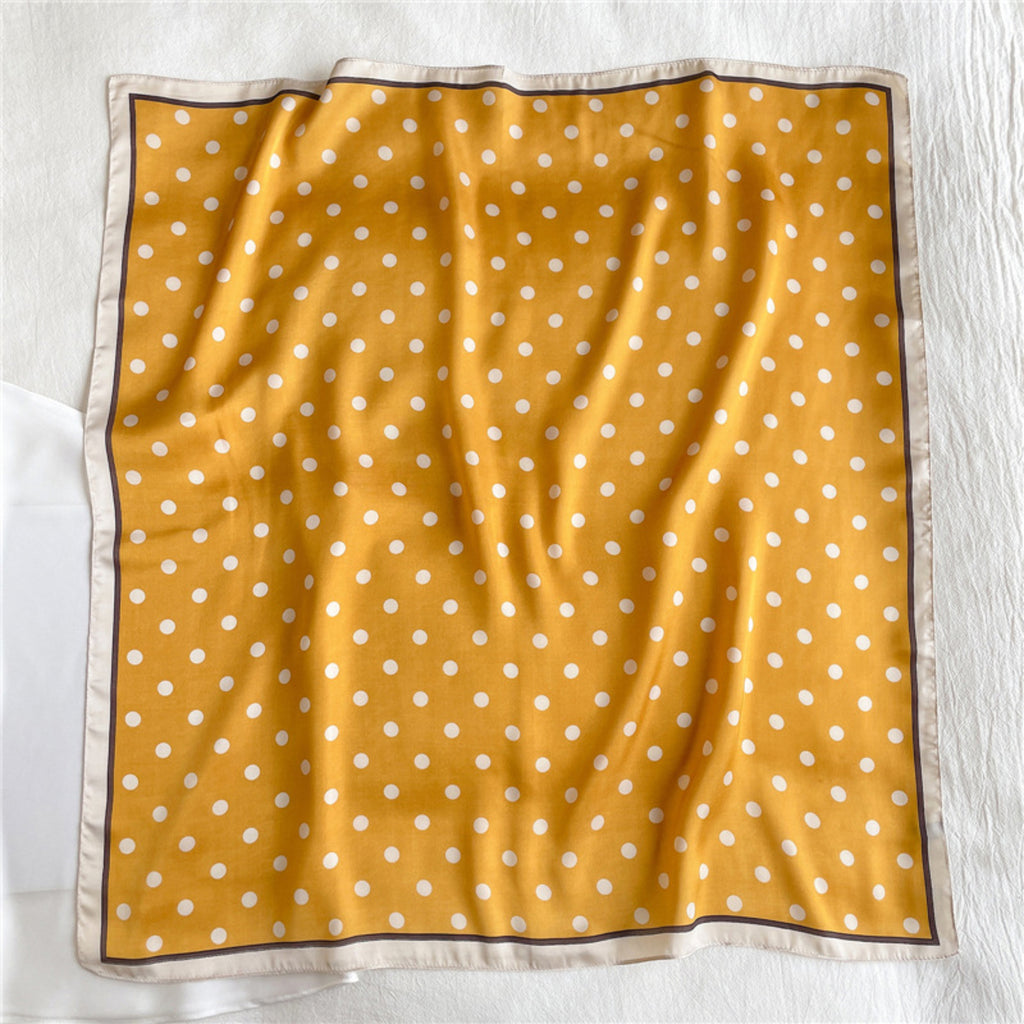 Anna-Kaci Polka Dot Square Satin Scarf Lightweight Hair Neck Fashion Accessory