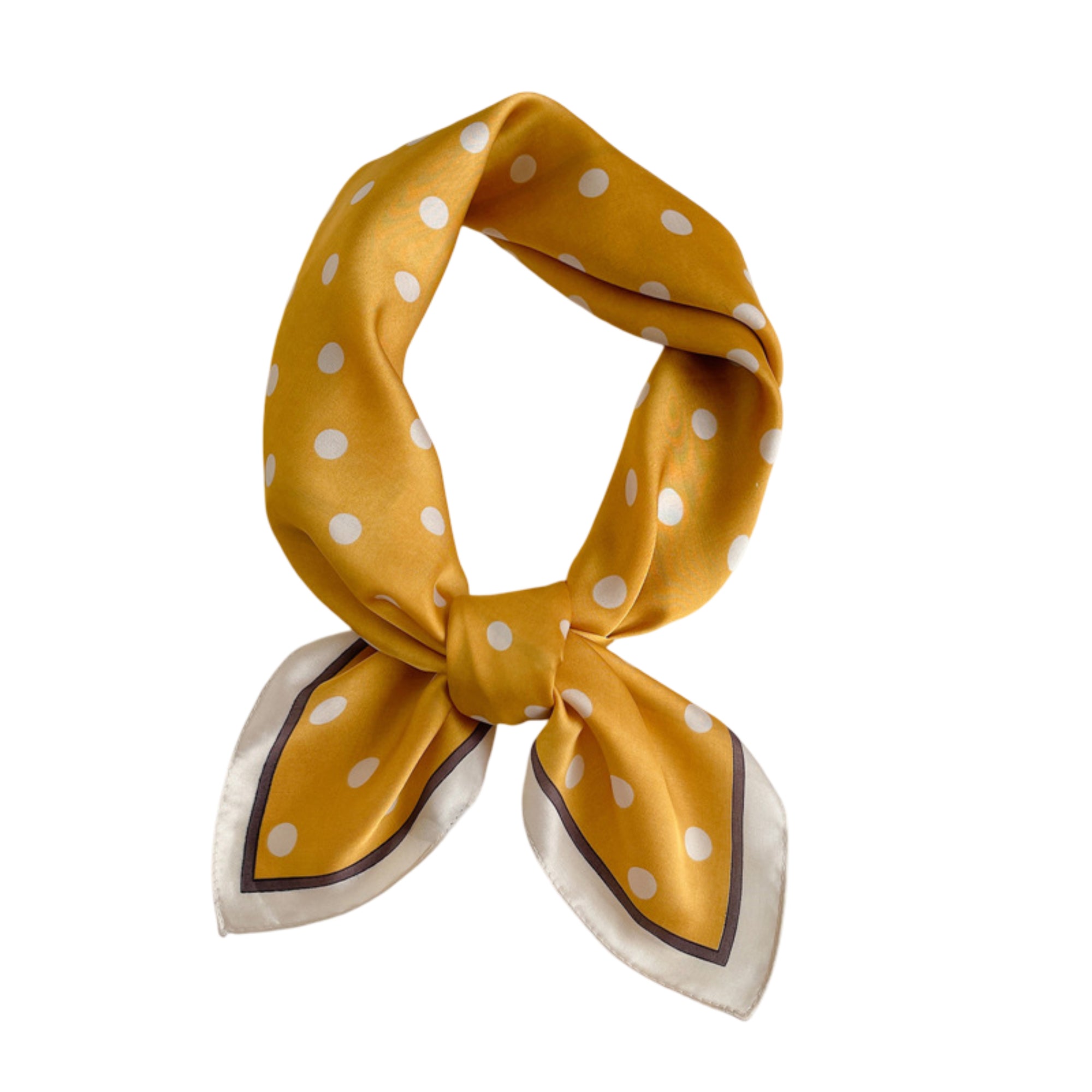 Anna-Kaci Polka Dot Square Satin Scarf Lightweight Hair Neck Fashion Accessory