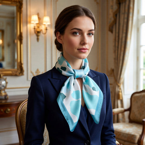 Anna-Kaci Abstract Print Square Satin Scarf Lightweight Hair Neck Accessory