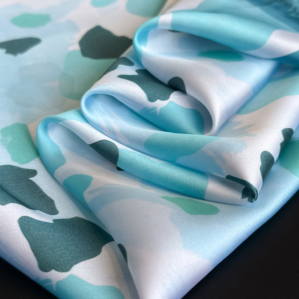 Anna-Kaci Abstract Print Square Satin Scarf Lightweight Hair Neck Accessory