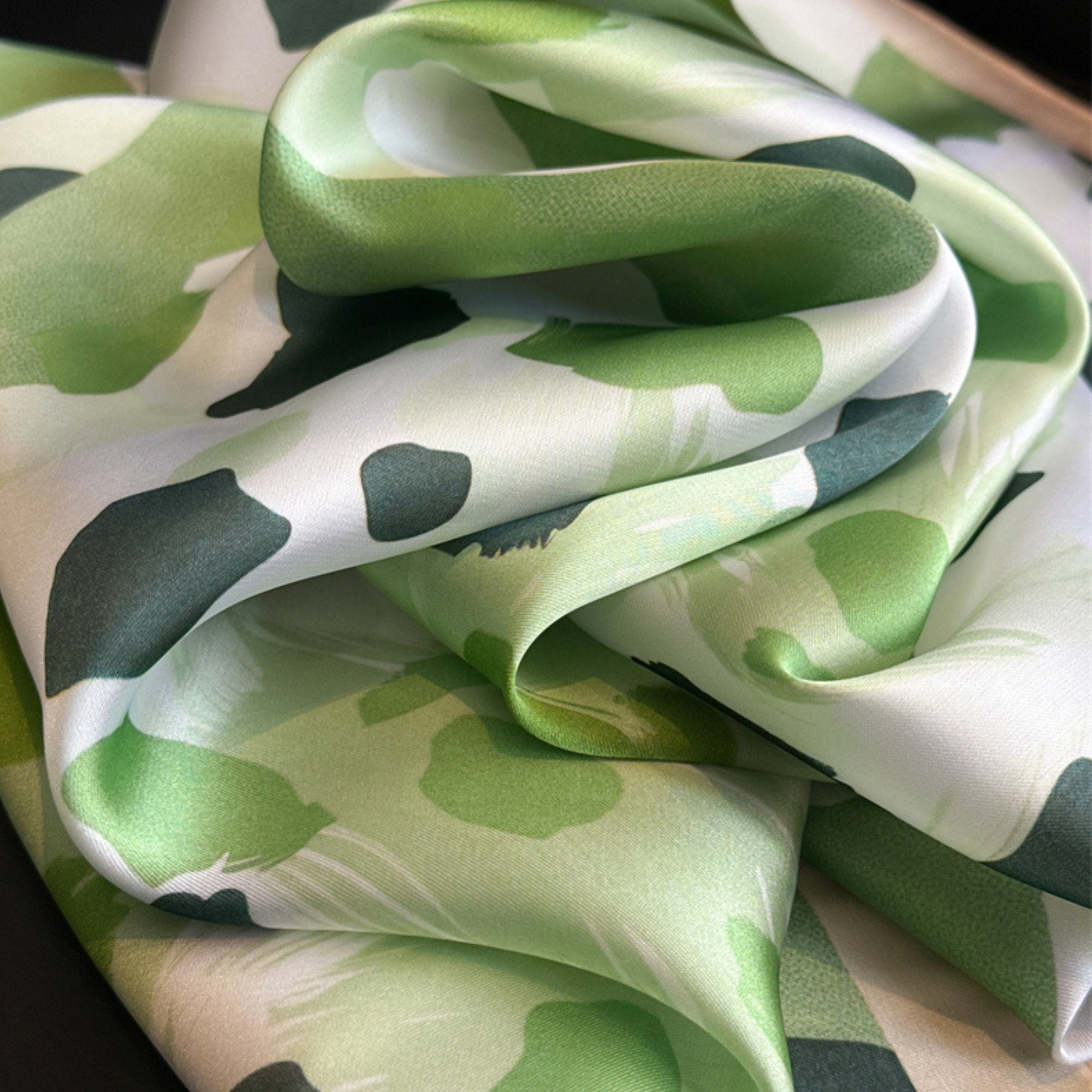 Anna-Kaci Abstract Print Square Satin Scarf Lightweight Hair Neck Accessory