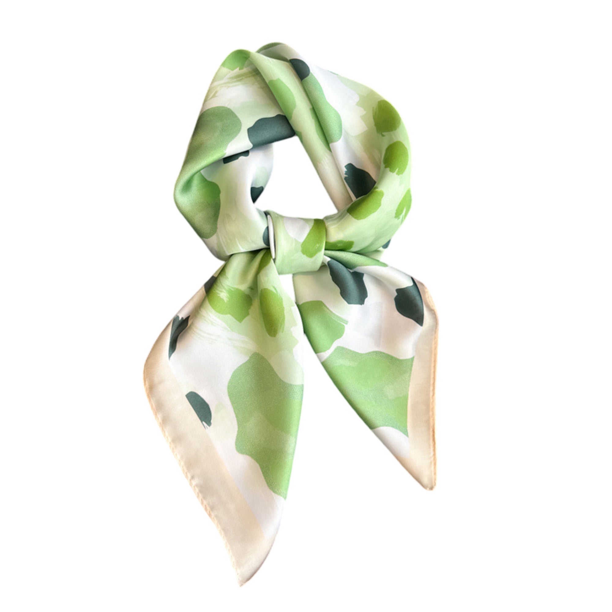 Anna-Kaci Abstract Print Square Satin Scarf Lightweight Hair Neck Accessory
