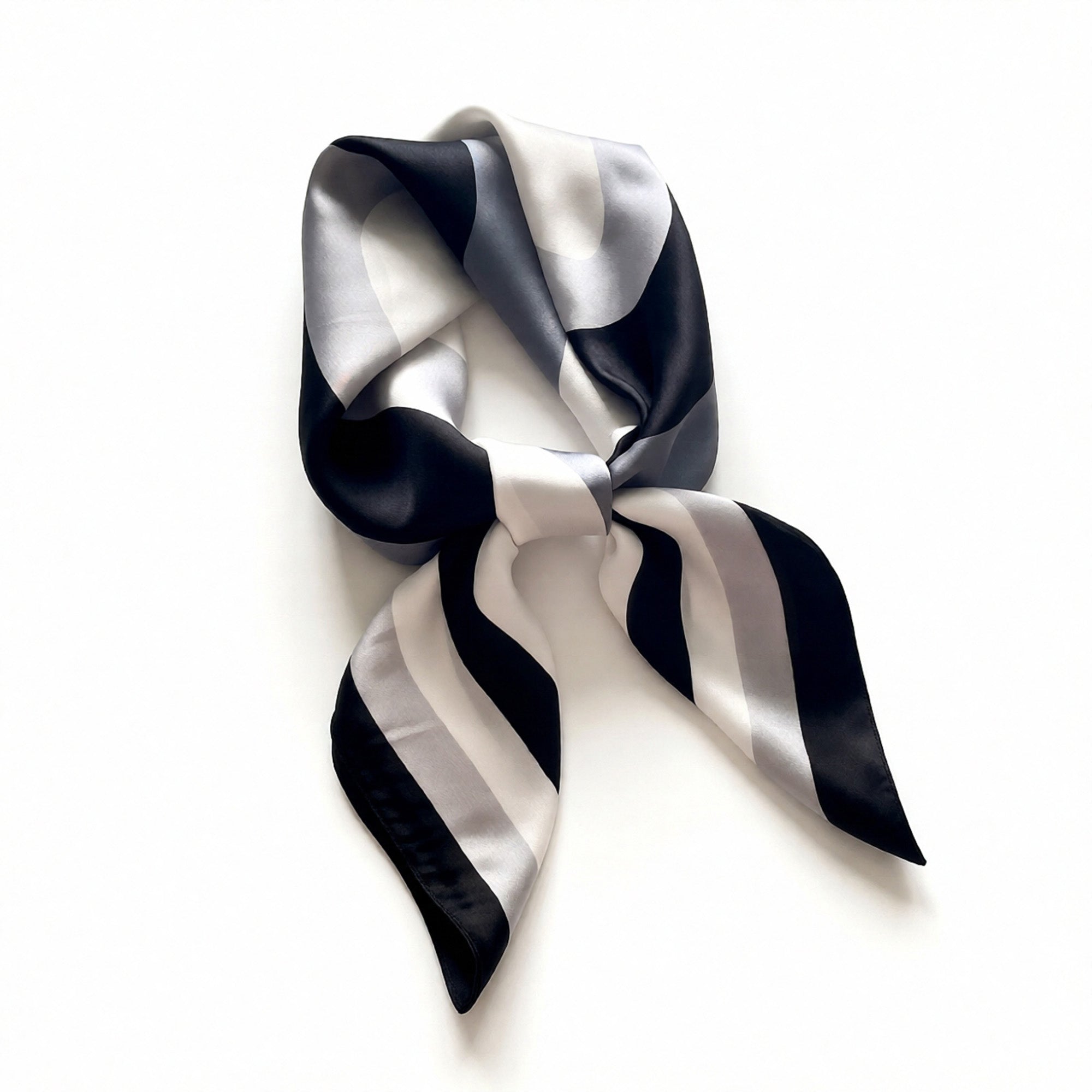 Anna-Kaci Geometric Color Block Square Satin Scarf Lightweight Hair Neck Accessory