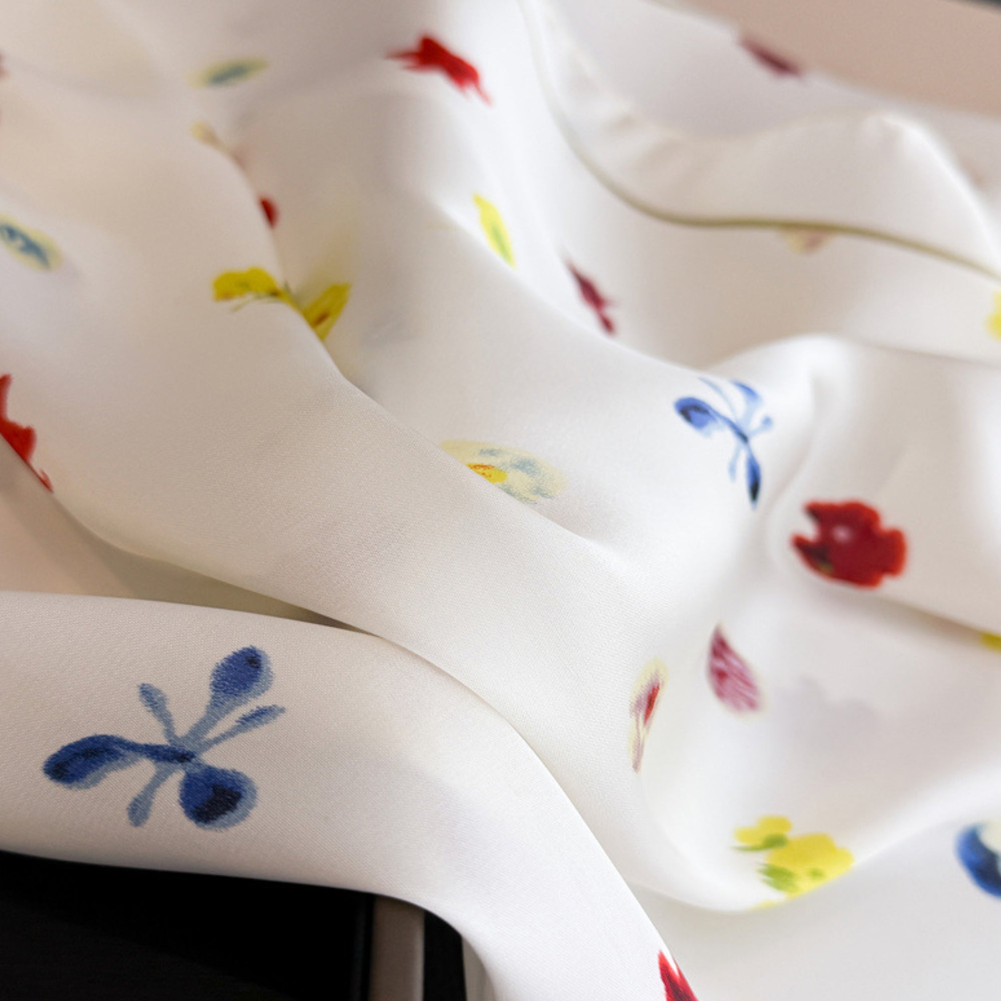 Anna-Kaci Floral Print Square Satin Scarf Lightweight Soft Hair Neck Accessory