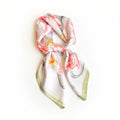 Anna-Kaci Floral Print Satin Square Scarf Soft Lightweight Hair Neck Wrap Fashion Accessory