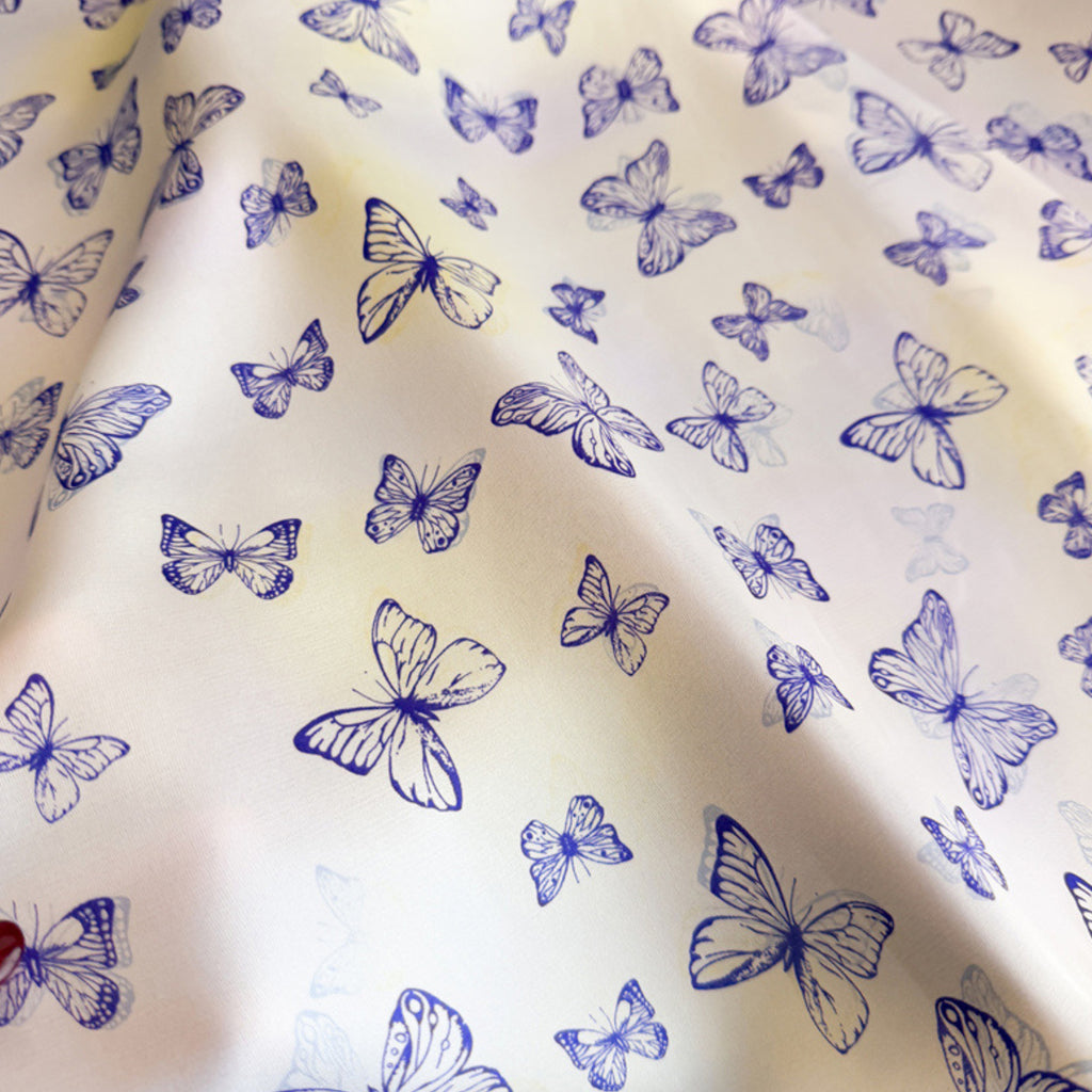 Anna-Kaci Butterfly Print Satin Square Scarf Lightweight Soft Hair Neck Wrap Fashion Accessory