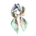 Anna-Kaci Floral Print Satin Square Scarf Soft Lightweight Hair Neck Wrap Elegant Fashion Accessory