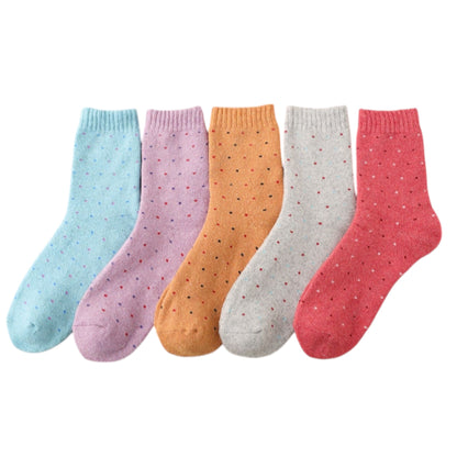 Alilang Women's 5-Pack Assorted Patterned Thick Knit Socks with Plaid and Holiday Prints