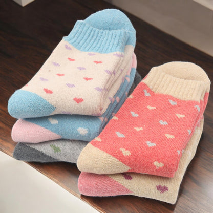 Alilang Women's 5-Pack Assorted Patterned Thick Knit Socks with Plaid and Holiday Prints