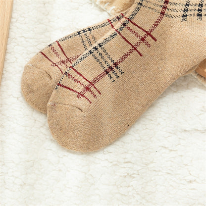 Alilang Women's 5-Pack Assorted Patterned Thick Knit Socks with Plaid and Holiday Prints