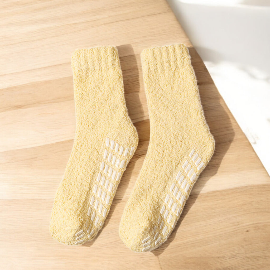 Alilang Women's 3-Pack Anti-Slip Fuzzy Grip Socks for Cozy Indoor Comfort