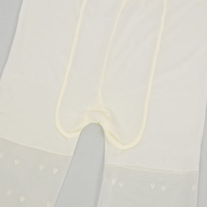 Anna-Kaci Sheer Heart Pattern Tights with Delicate Allover Embroidery