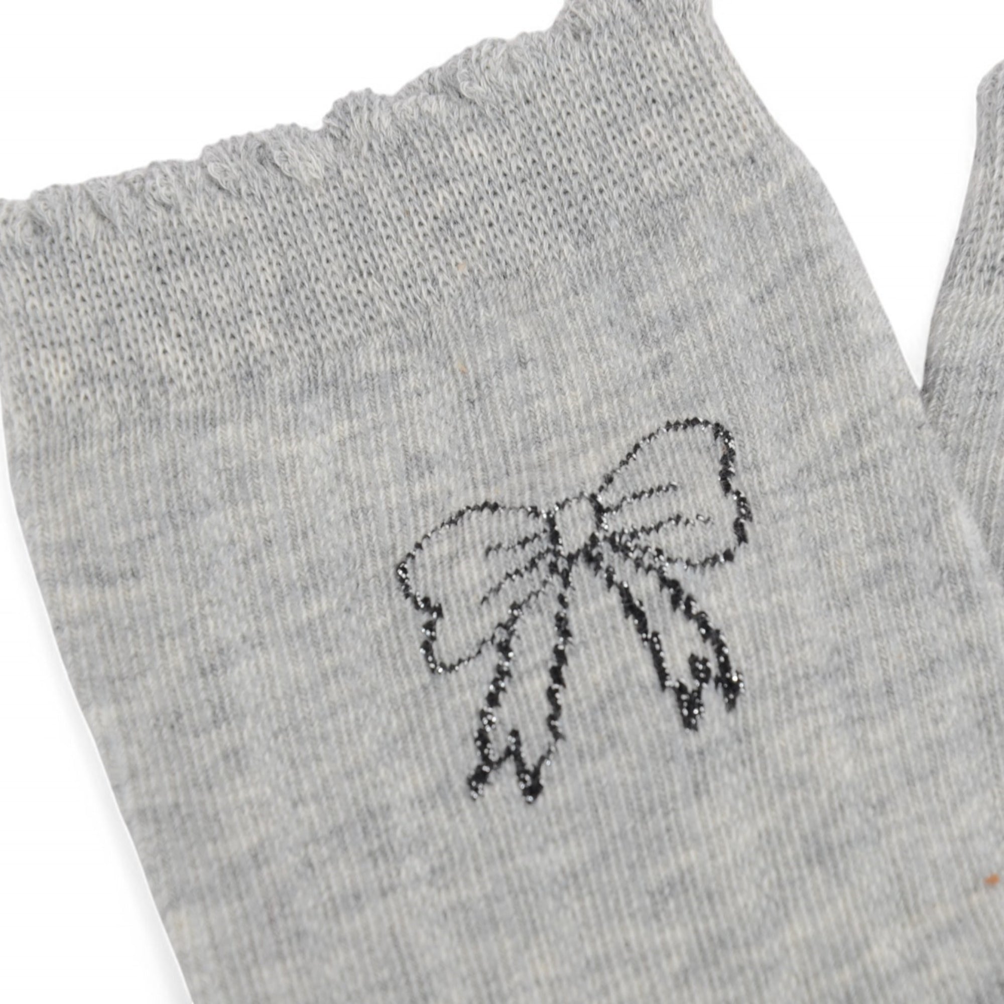 Women's 3-Pack Bow Embroidery Crew Socks with Scalloped Trim and Soft Knit Fabric