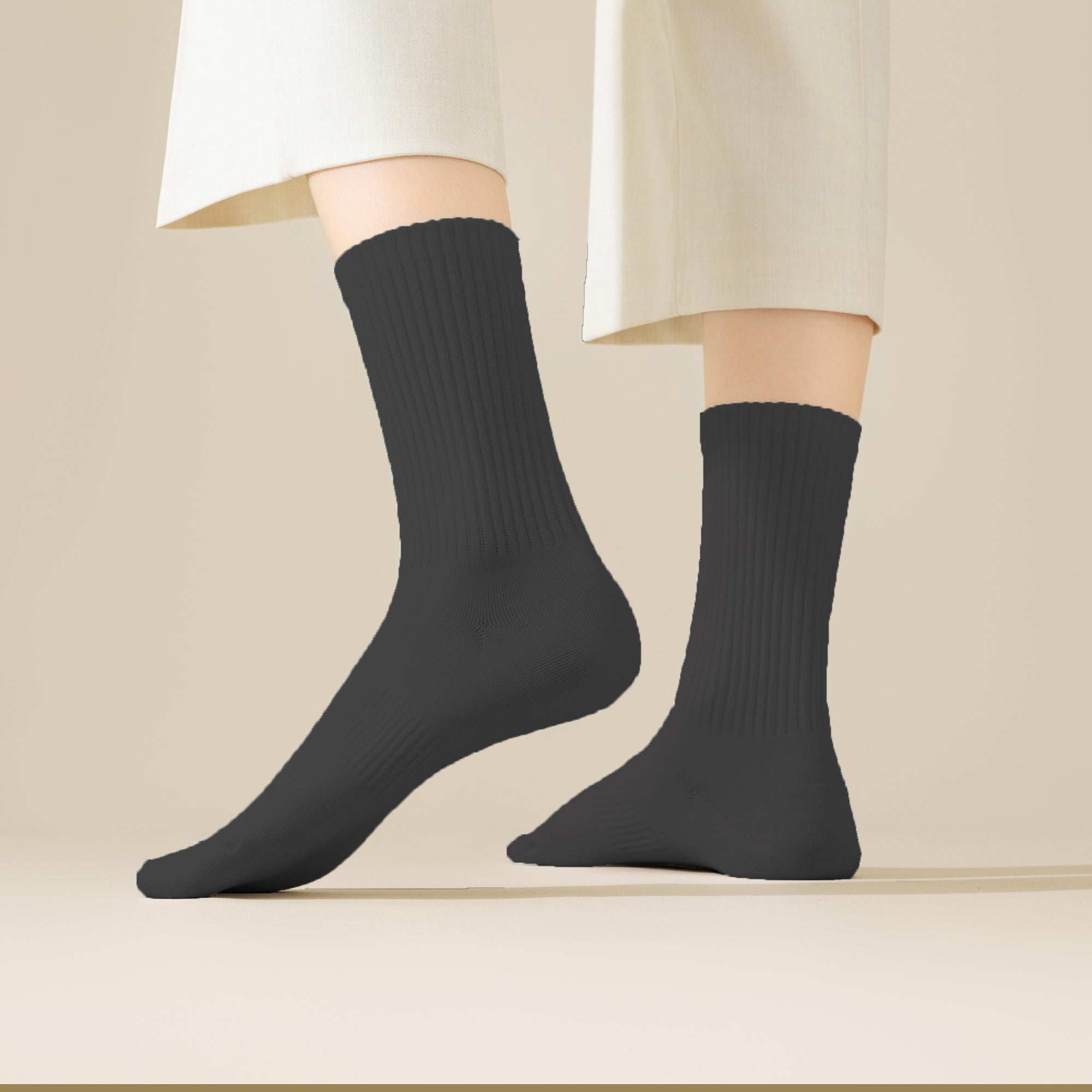Anna-Kaci Women's Four seasons Dopamine Style Socks Solid Color for Stability and Comfort 2Pairs- One Size Fits Most,