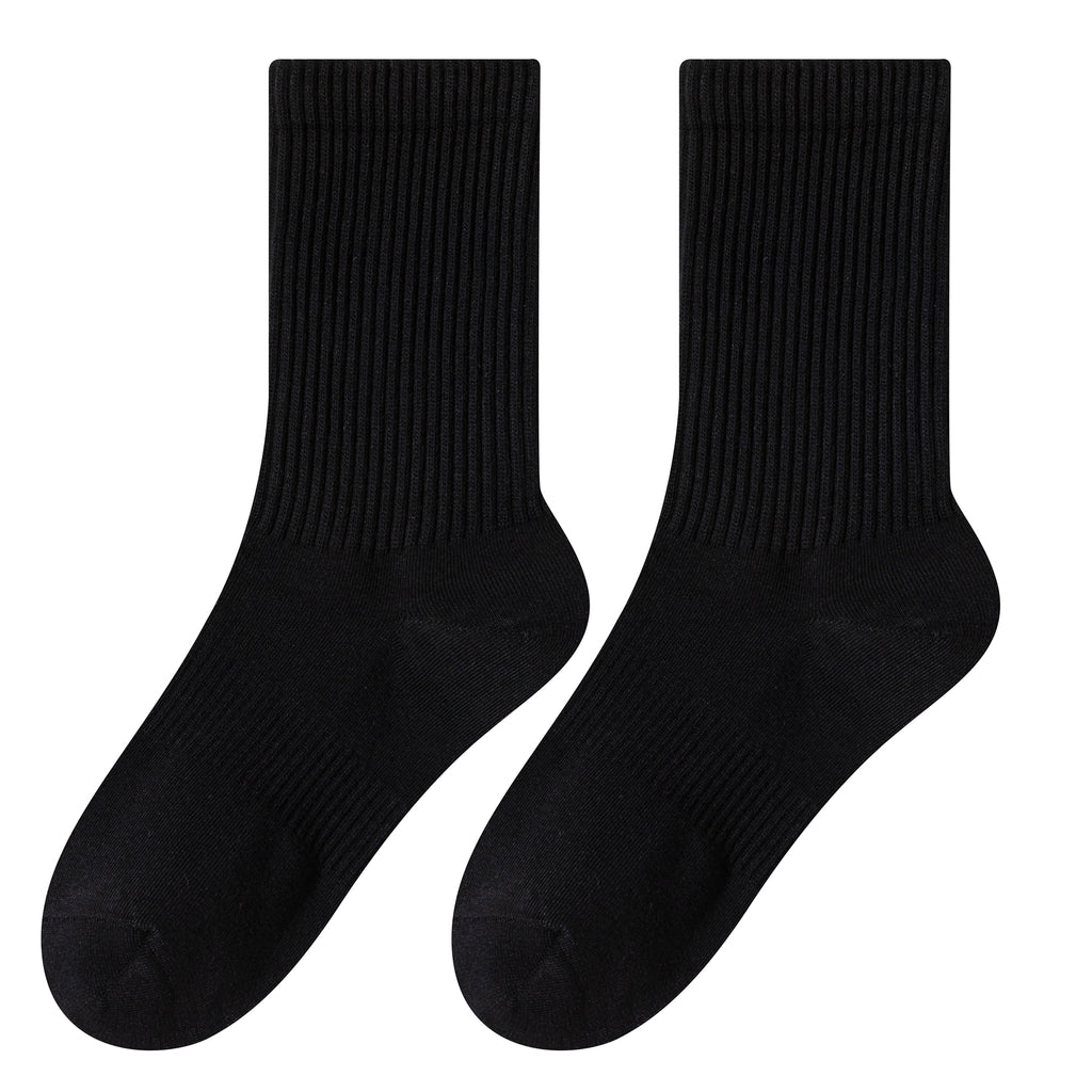 Anna-Kaci Women's Four seasons Dopamine Style Socks Solid Color for Stability and Comfort 2Pairs- One Size Fits Most,